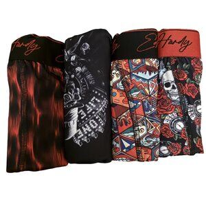 ED HARDY Performance Boxer Briefs 4 Pack Men's Underwear